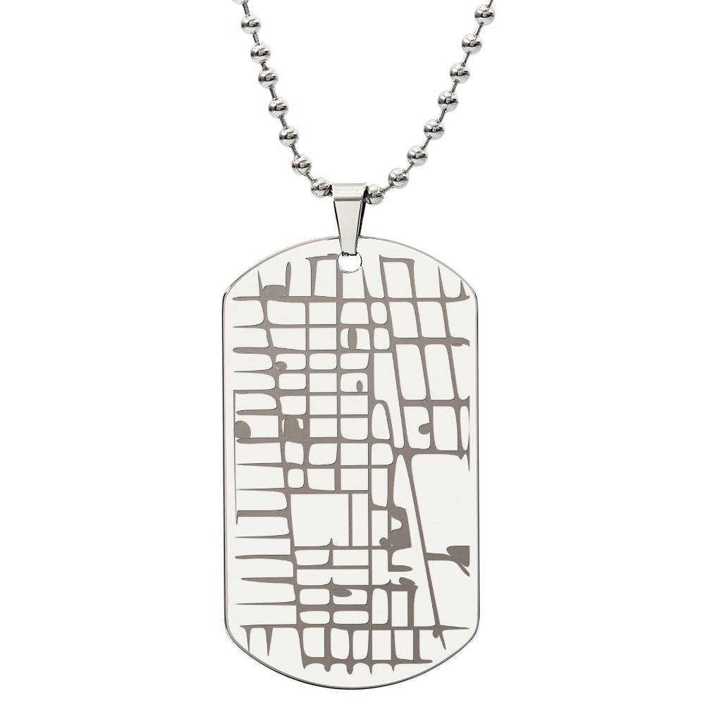 Personalized Map Coordinates Necklace - Custom Engraved Location Jewelry