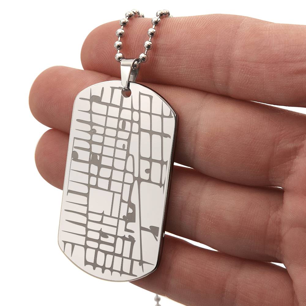 Personalized Map Coordinates Necklace - Custom Engraved Location Jewelry
