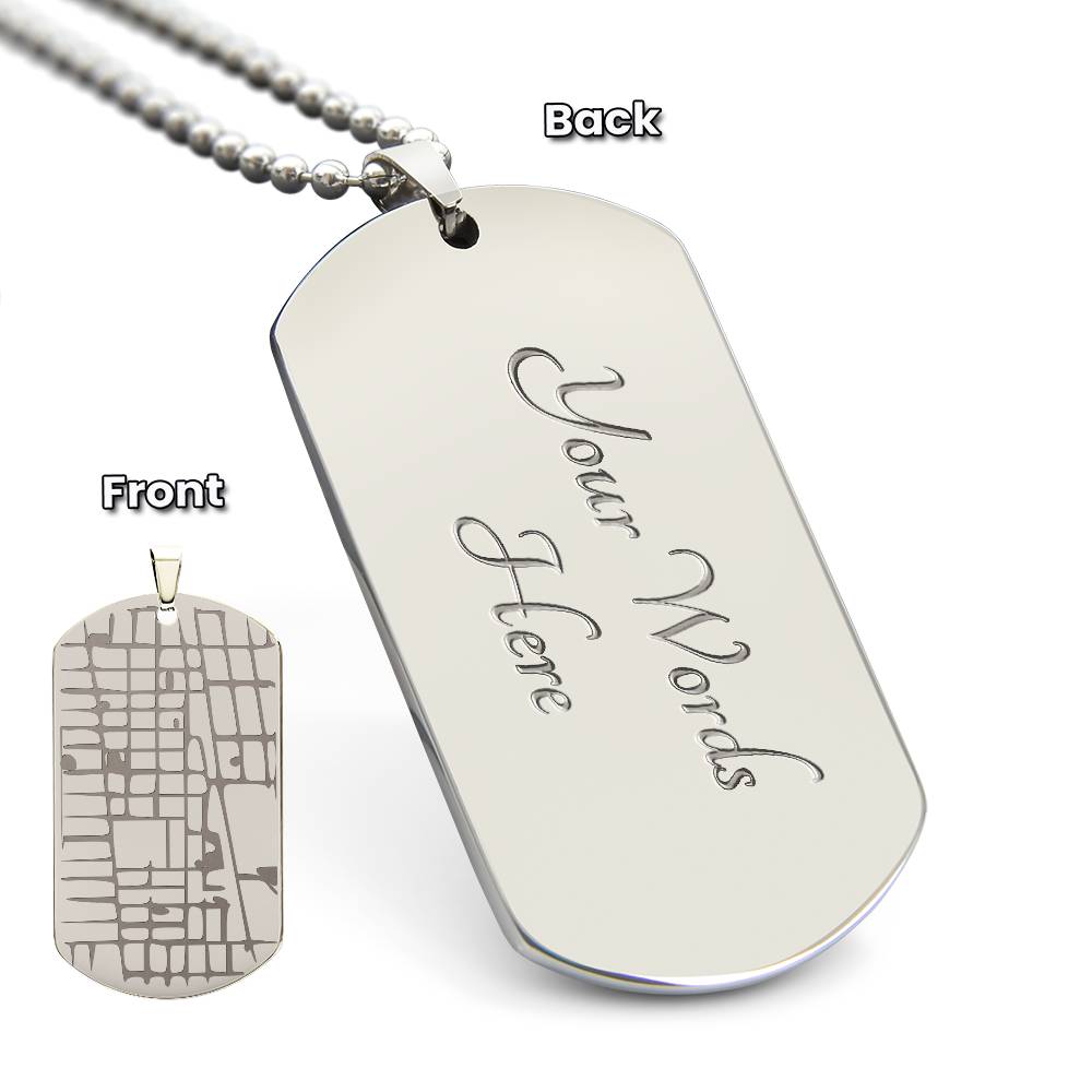 Personalized Map Coordinates Necklace - Custom Engraved Location Jewelry