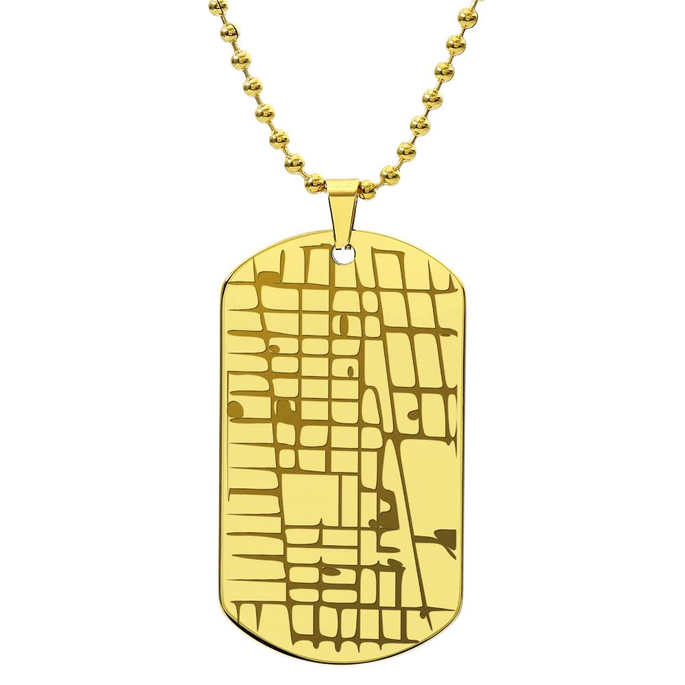 Personalized Map Coordinates Necklace - Custom Engraved Location Jewelry