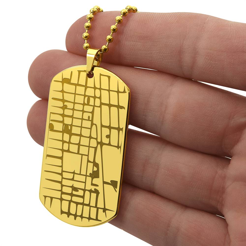 Personalized Map Coordinates Necklace - Custom Engraved Location Jewelry
