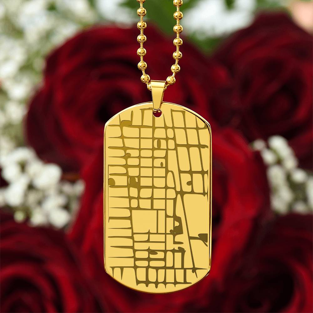 Personalized Map Coordinates Necklace - Custom Engraved Location Jewelry