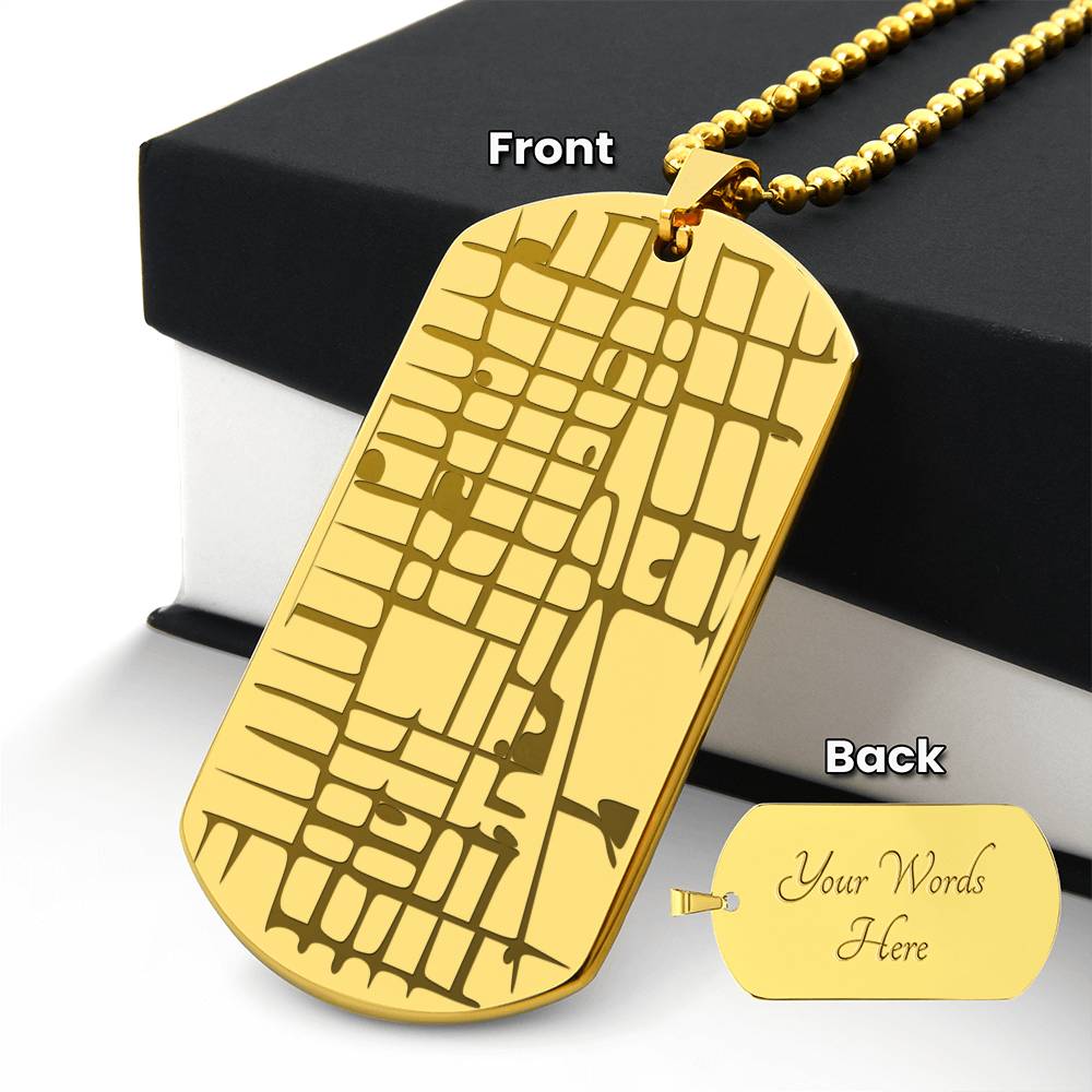 Personalized Map Coordinates Necklace - Custom Engraved Location Jewelry