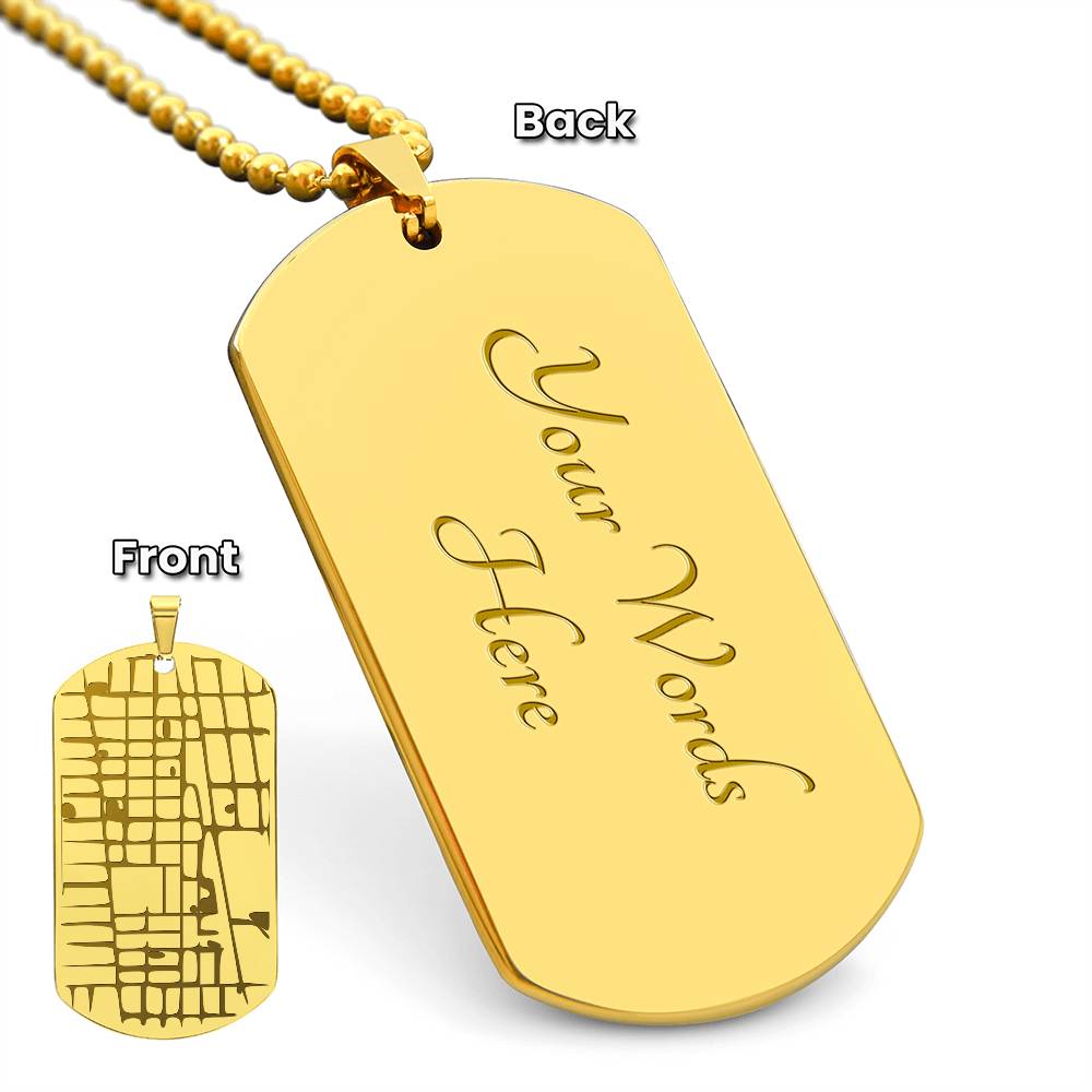 Personalized Map Coordinates Necklace - Custom Engraved Location Jewelry