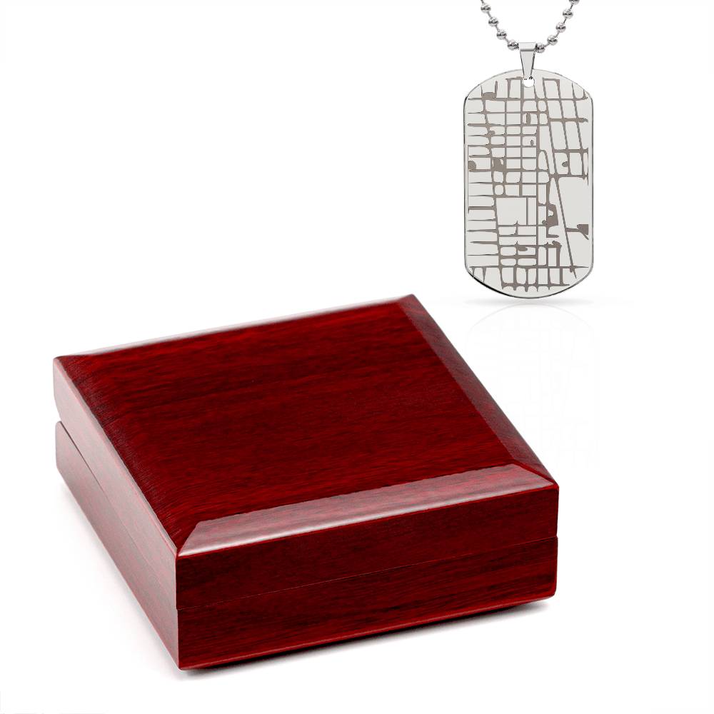 Personalized Map Coordinates Necklace - Custom Engraved Location Jewelry